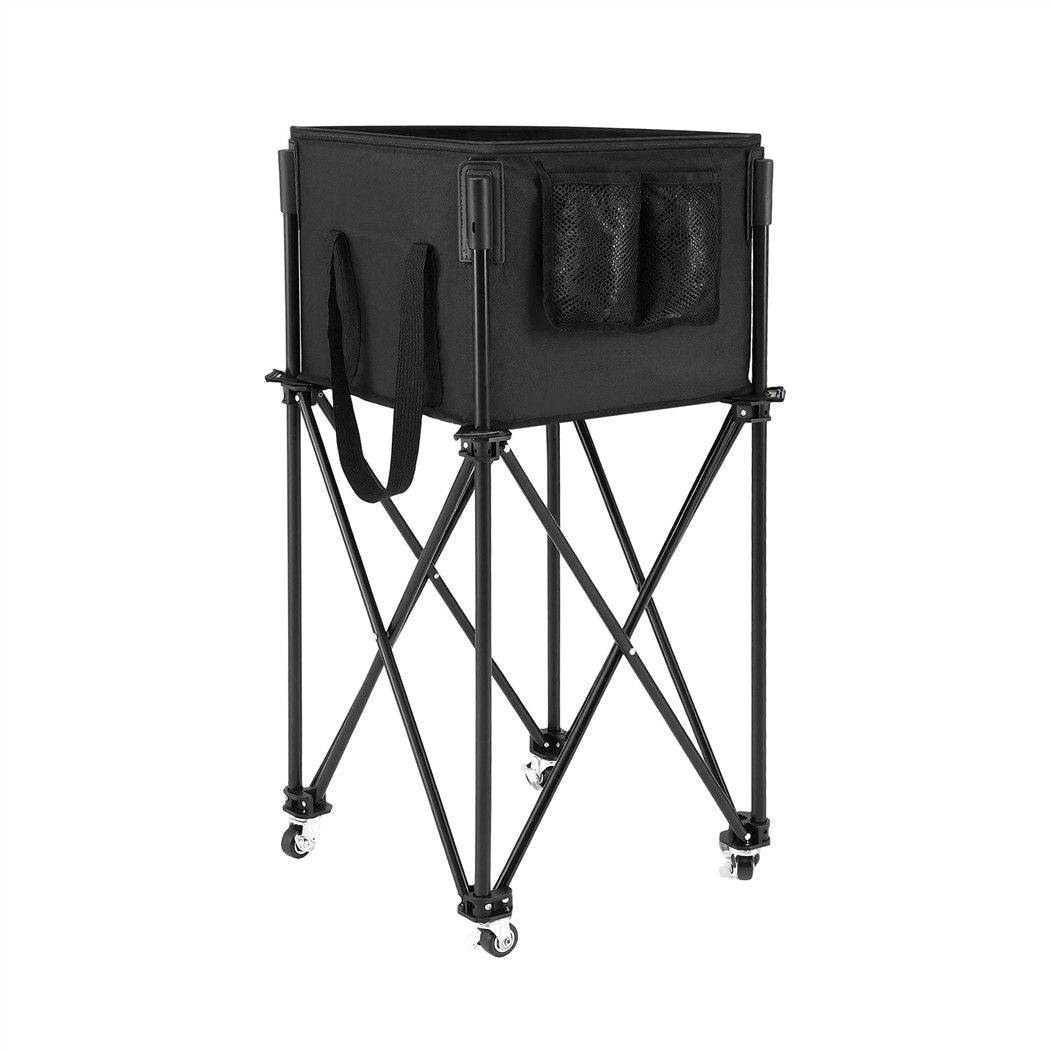 Foldable Tennis Hopper Stand with Wheels Holds Up to 150 Balls - Sports & Fitness > Racquet Sports > Tennis - Rivercity House & Home Co. (ABN 18 642 972 209) - Affordable Modern Furniture Australia