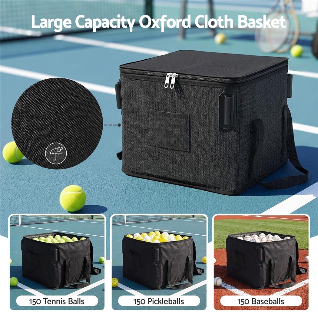 Foldable Tennis Hopper Stand with Wheels Holds Up to 150 Balls - Sports & Fitness > Racquet Sports > Tennis - Rivercity House & Home Co. (ABN 18 642 972 209) - Affordable Modern Furniture Australia