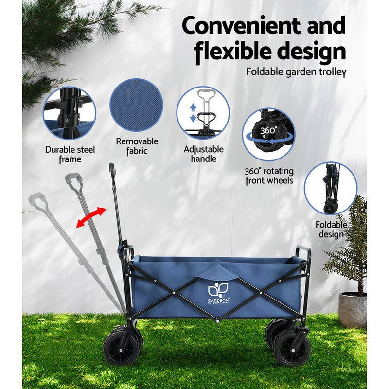 Foldable Wagon Cart Trolley Cart Collapsible Beach Outdoor Garden Cart - Home & Garden > Garden Tools - Rivercity House & Home Co. (ABN 18 642 972 209) - Affordable Modern Furniture Australia