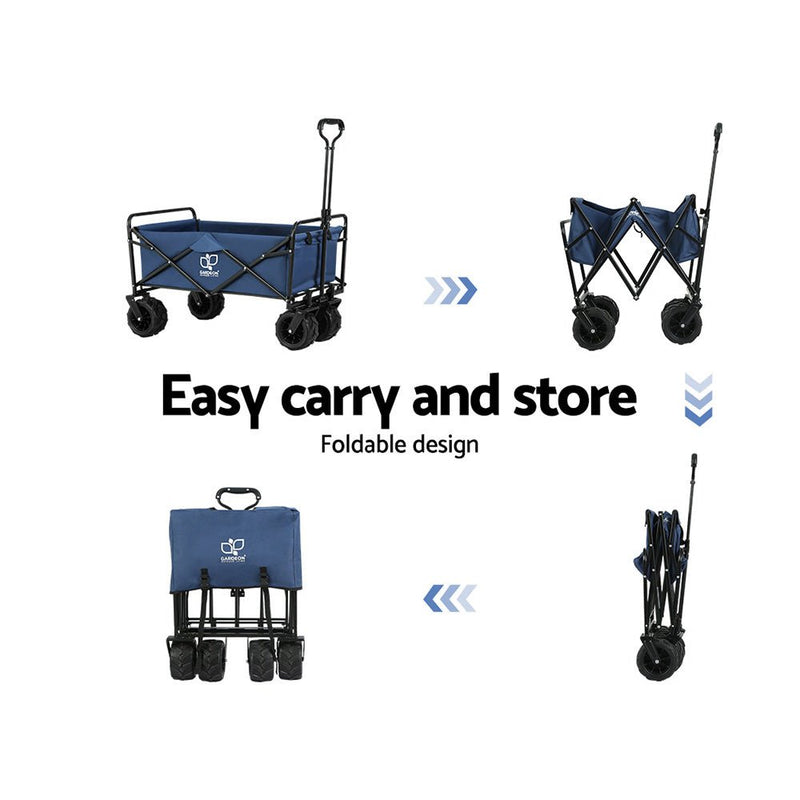 Foldable Wagon Cart Trolley Cart Collapsible Beach Outdoor Garden Cart - Home & Garden > Garden Tools - Rivercity House & Home Co. (ABN 18 642 972 209) - Affordable Modern Furniture Australia