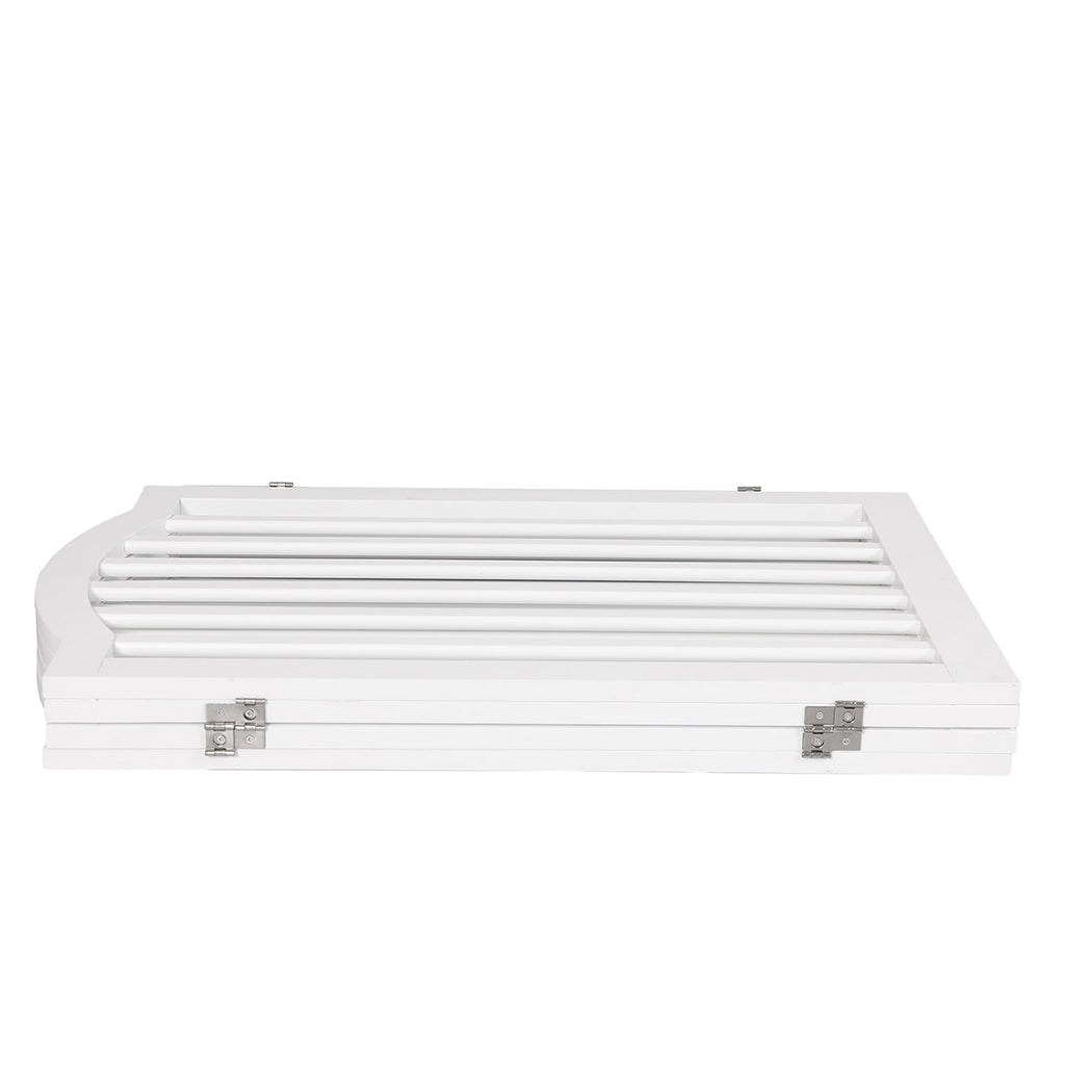 Foldable Wooden Pet Gate with Safety Fence - White - Rivercity House & Home Co. (ABN 18 642 972 209) - Affordable Modern Furniture Australia