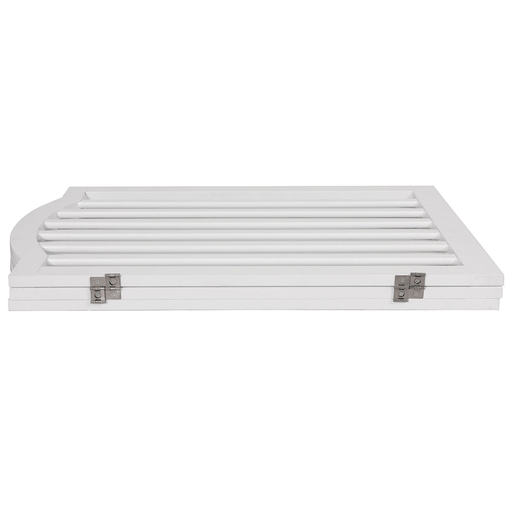 Foldable Wooden Pet Gate with Stable Feet and Steel Hinges - White - Rivercity House & Home Co. (ABN 18 642 972 209) - Affordable Modern Furniture Australia