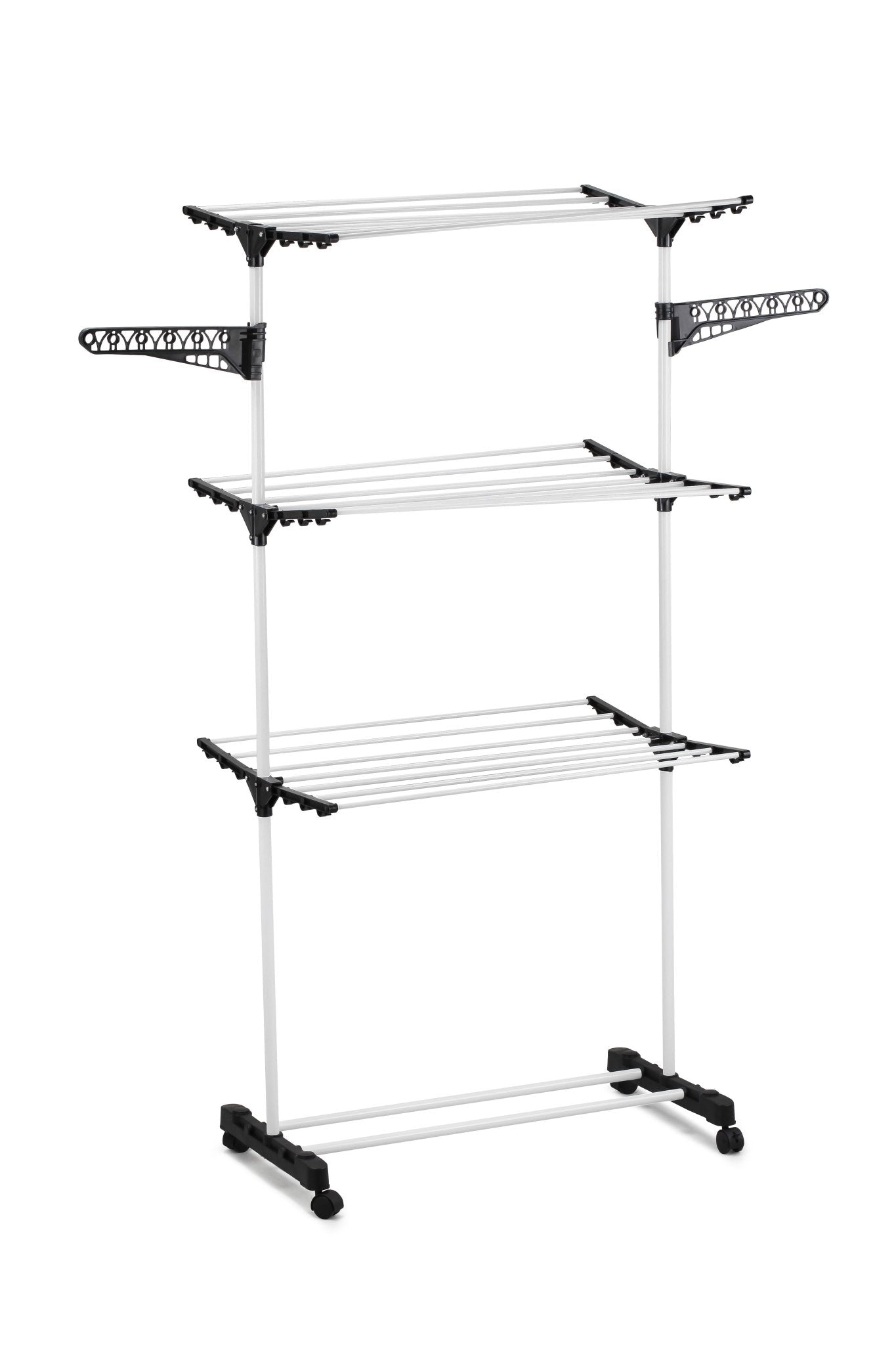 Folding 3 Tier Clothes Laundry Drying Rack with Stainless Steel Tubes for Indoor & Outdoor Home - Home & Garden > Storage > Clothing & Wardrobe Storage - Rivercity House & Home Co. (ABN 18 642 972 209) - Affordable Modern Furniture Australia
