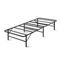 Portable Metal Single Bed Frame Black