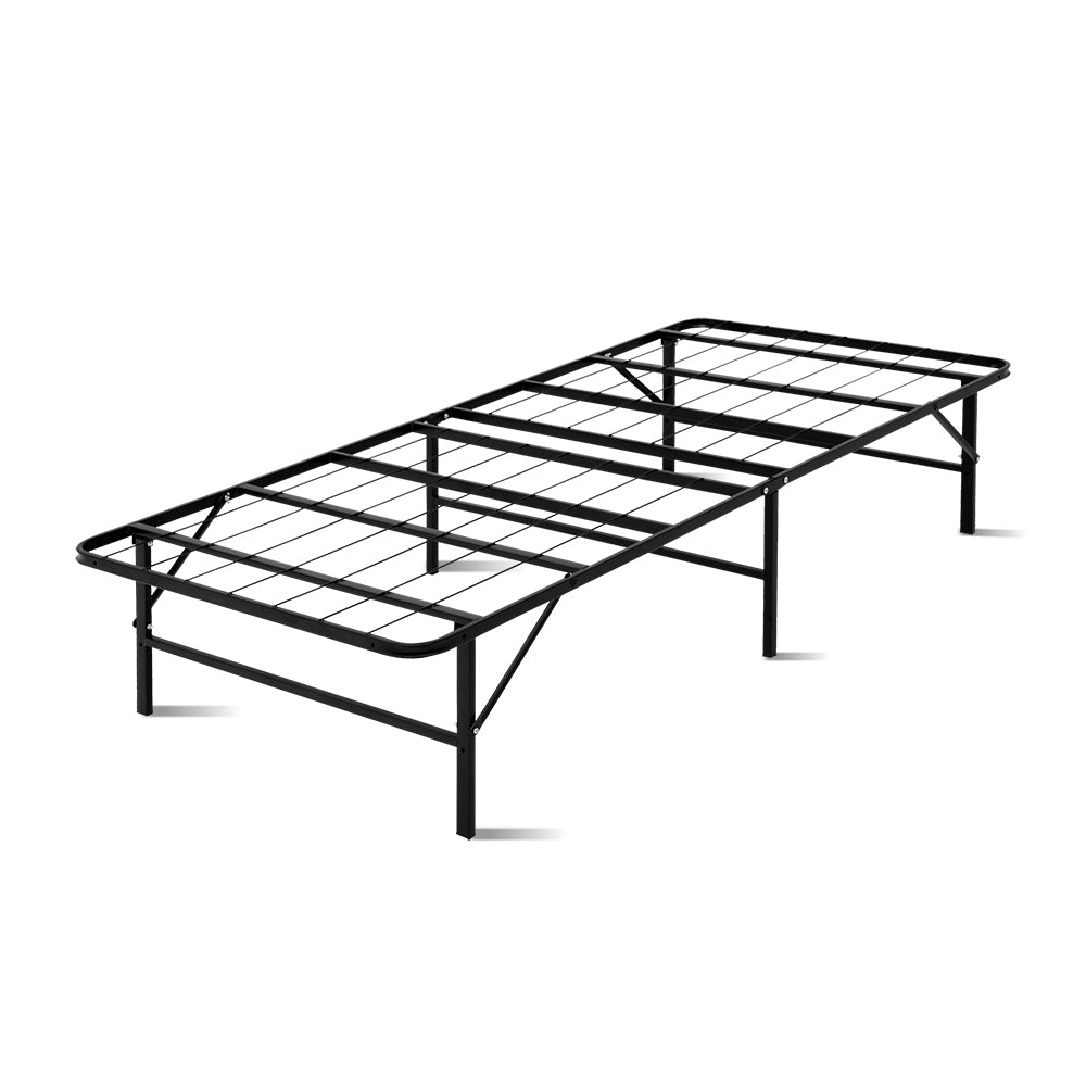 Folding Bed Frame Metal Base - Single - Furniture > Bedroom > Beds & Bed Frames - Rivercity House & Home Co. (ABN 18 642 972 209) - Affordable Modern Furniture Australia