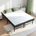 Double Folding Bed with Bamboo Cover Mattress - White