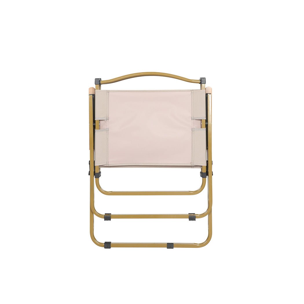 Folding Camping Chair Lightweight Portable - Beige - Rivercity House & Home Co. (ABN 18 642 972 209) - Affordable Modern Furniture Australia