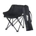 Folding Camping Moon Chair with Drink Holder 120KG Capacity - Black