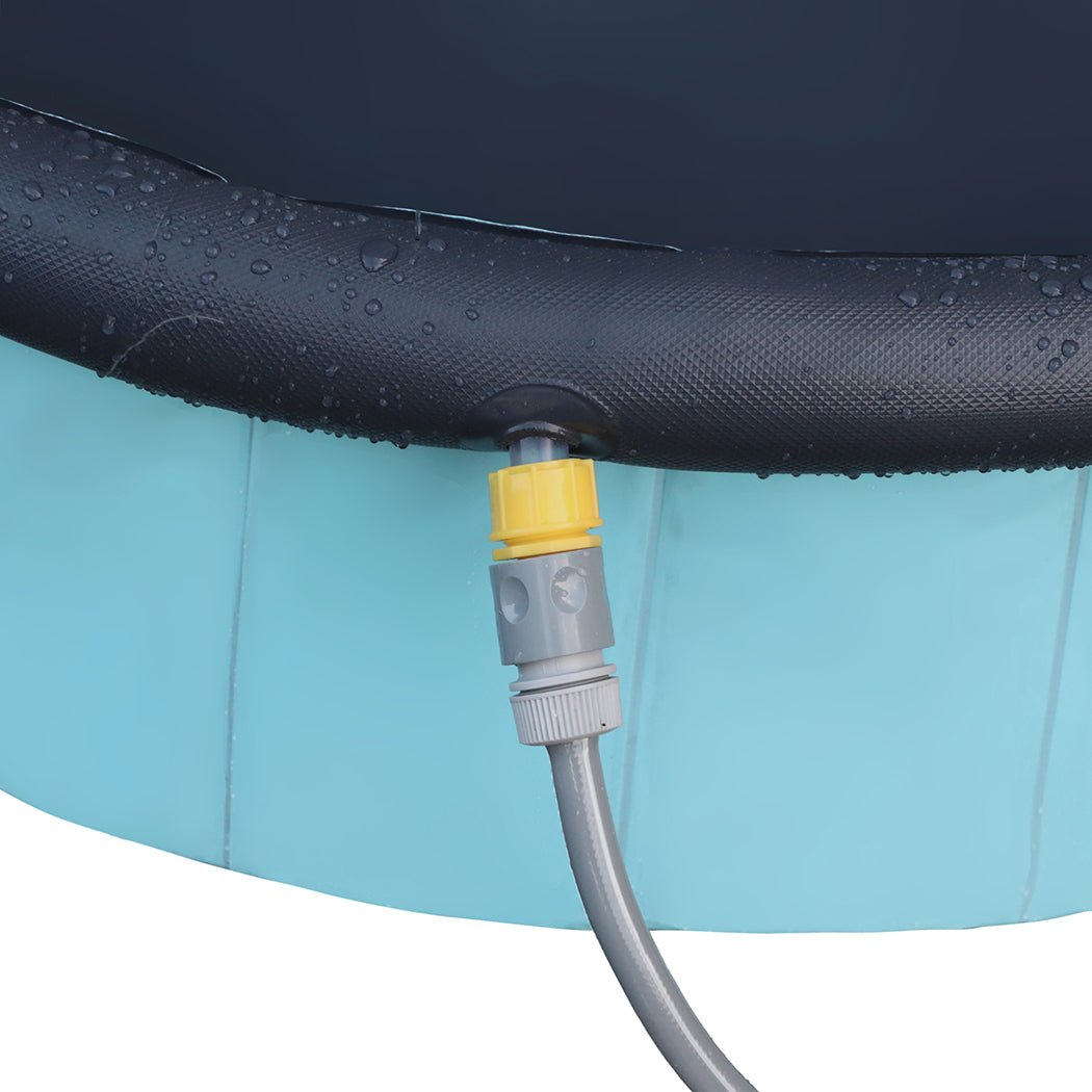 Folding Dog Swimming Pool with Sprinkler 120cm - Blue - Rivercity House & Home Co. (ABN 18 642 972 209) - Affordable Modern Furniture Australia