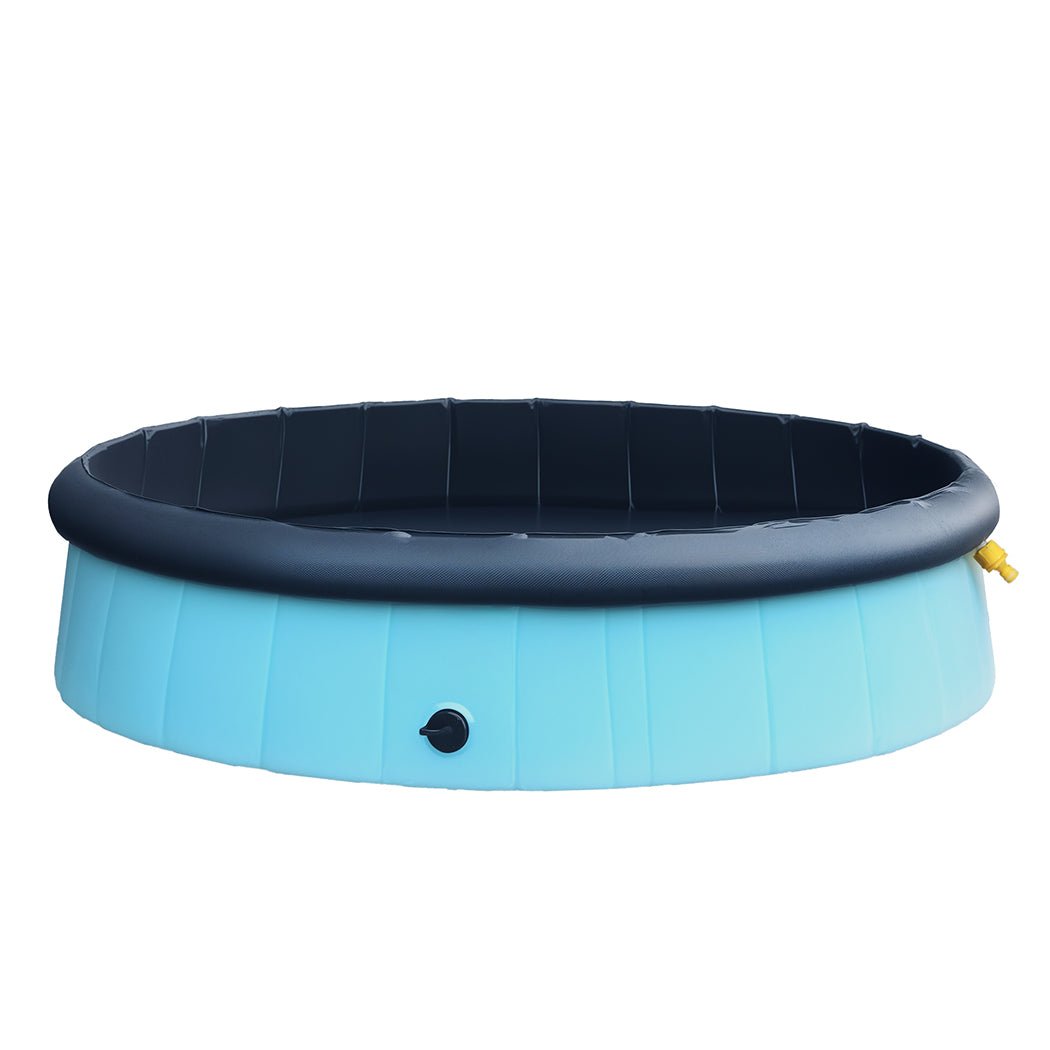 Folding Dog Swimming Pool with Sprinkler - Blue - Rivercity House & Home Co. (ABN 18 642 972 209) - Affordable Modern Furniture Australia
