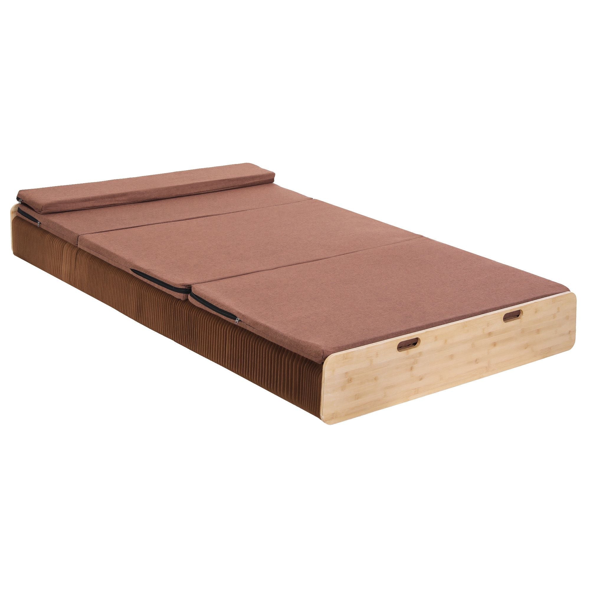 Folding Kraft Paper Bed Frame with Mattress and Pillow 300kg Capacity 200x120cm - Furniture > Bedroom > Beds & Bed Frames - Rivercity House & Home Co. (ABN 18 642 972 209) - Affordable Modern Furniture Australia