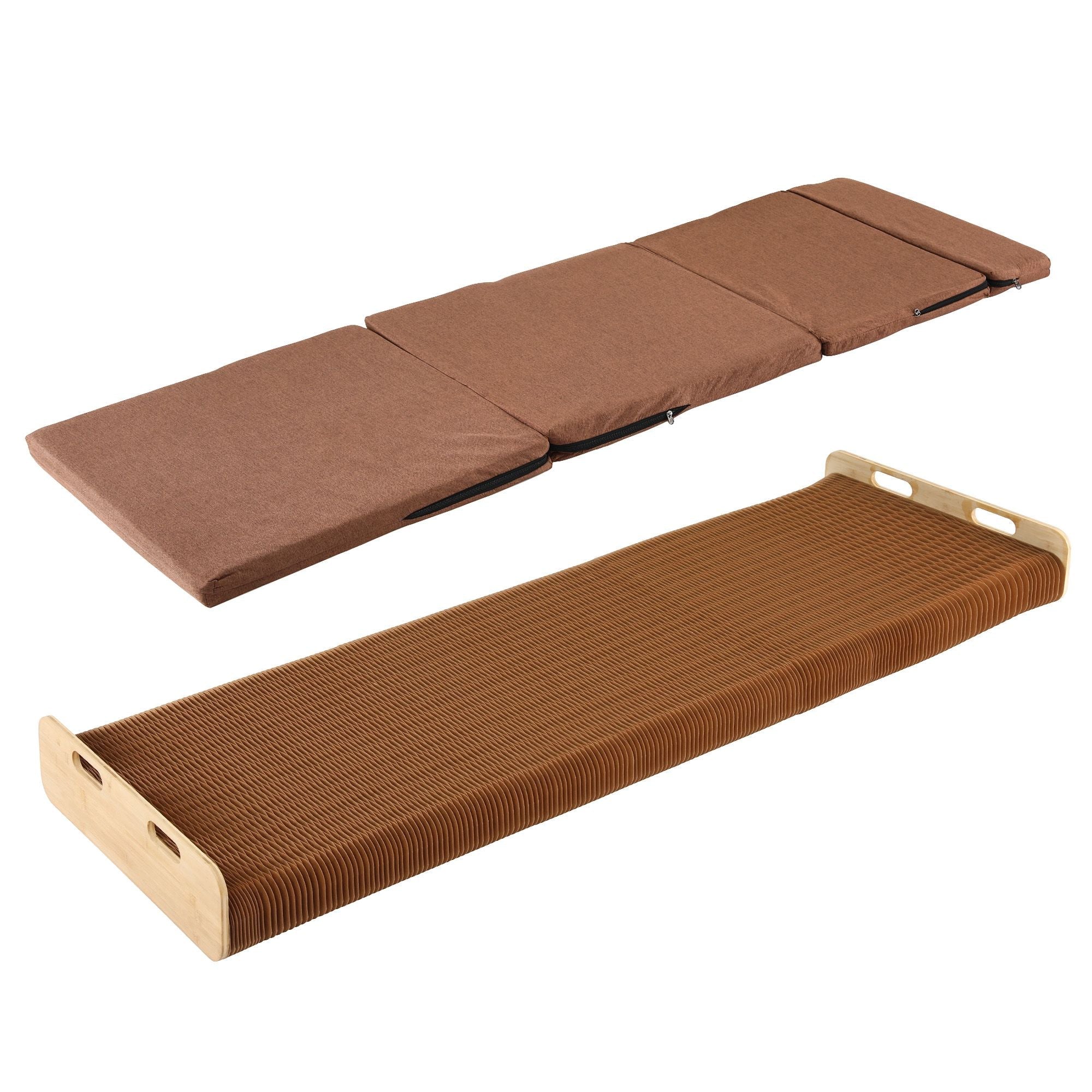 Folding Kraft Paper Bed Frame with Mattress and Pillow 300kg Capacity 200x60cm - Furniture > Bedroom > Beds & Bed Frames - Rivercity House & Home Co. (ABN 18 642 972 209) - Affordable Modern Furniture Australia