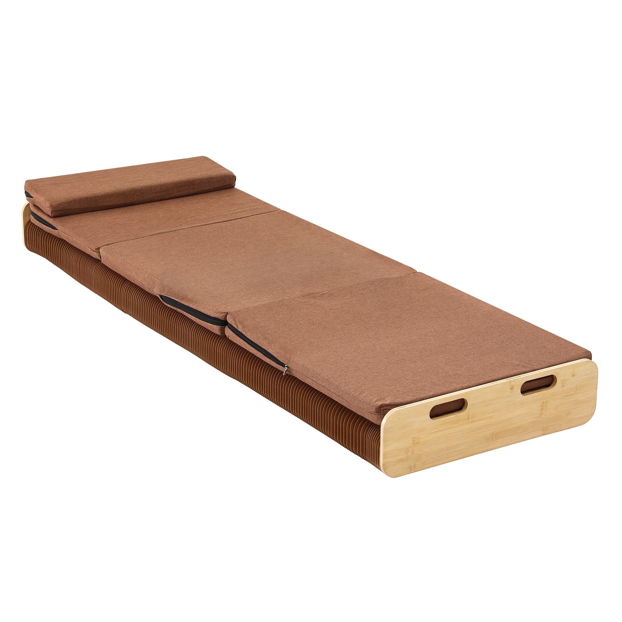 Folding Kraft Paper Bed Frame with Mattress and Pillow 300kg Capacity 200x60cm - Furniture > Bedroom > Beds & Bed Frames - Rivercity House & Home Co. (ABN 18 642 972 209) - Affordable Modern Furniture Australia