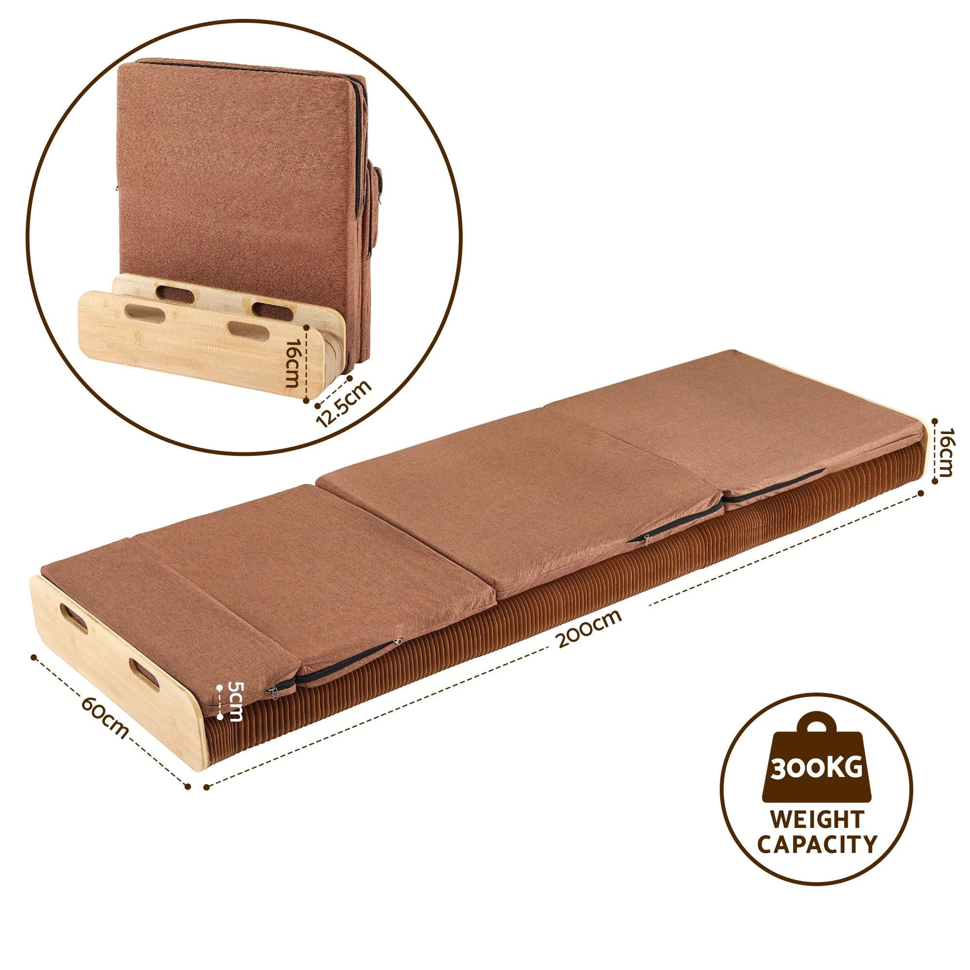 Folding Kraft Paper Bed Frame with Mattress and Pillow 300kg Capacity 200x60cm - Furniture > Bedroom > Beds & Bed Frames - Rivercity House & Home Co. (ABN 18 642 972 209) - Affordable Modern Furniture Australia