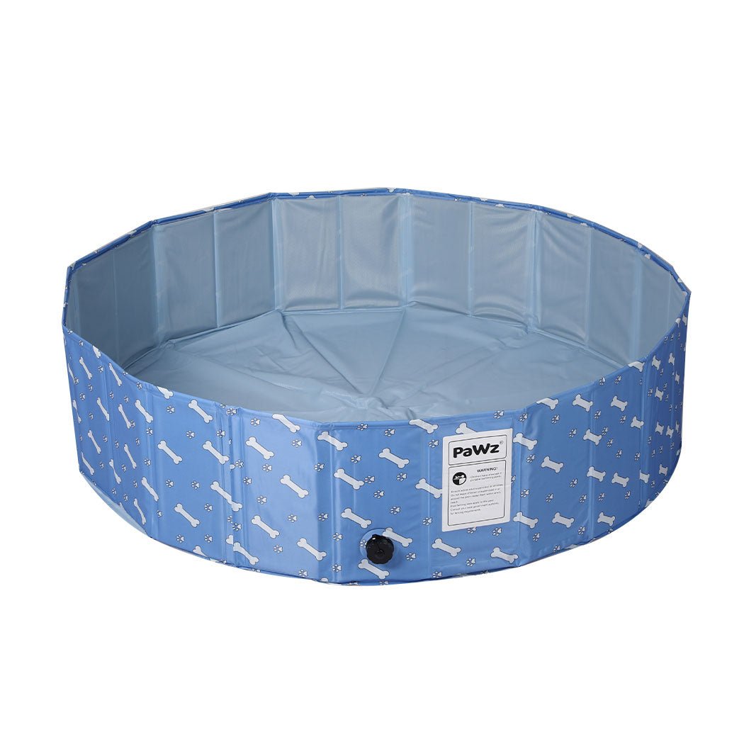 Folding Large Dog Cat Swimming Pool with Drainage Valve - Blue - Rivercity House & Home Co. (ABN 18 642 972 209) - Affordable Modern Furniture Australia