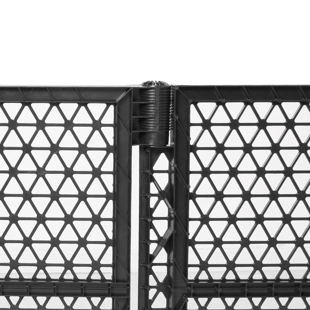 Folding Large Dog Playpen with Lockable Gate - Black - Rivercity House & Home Co. (ABN 18 642 972 209) - Affordable Modern Furniture Australia