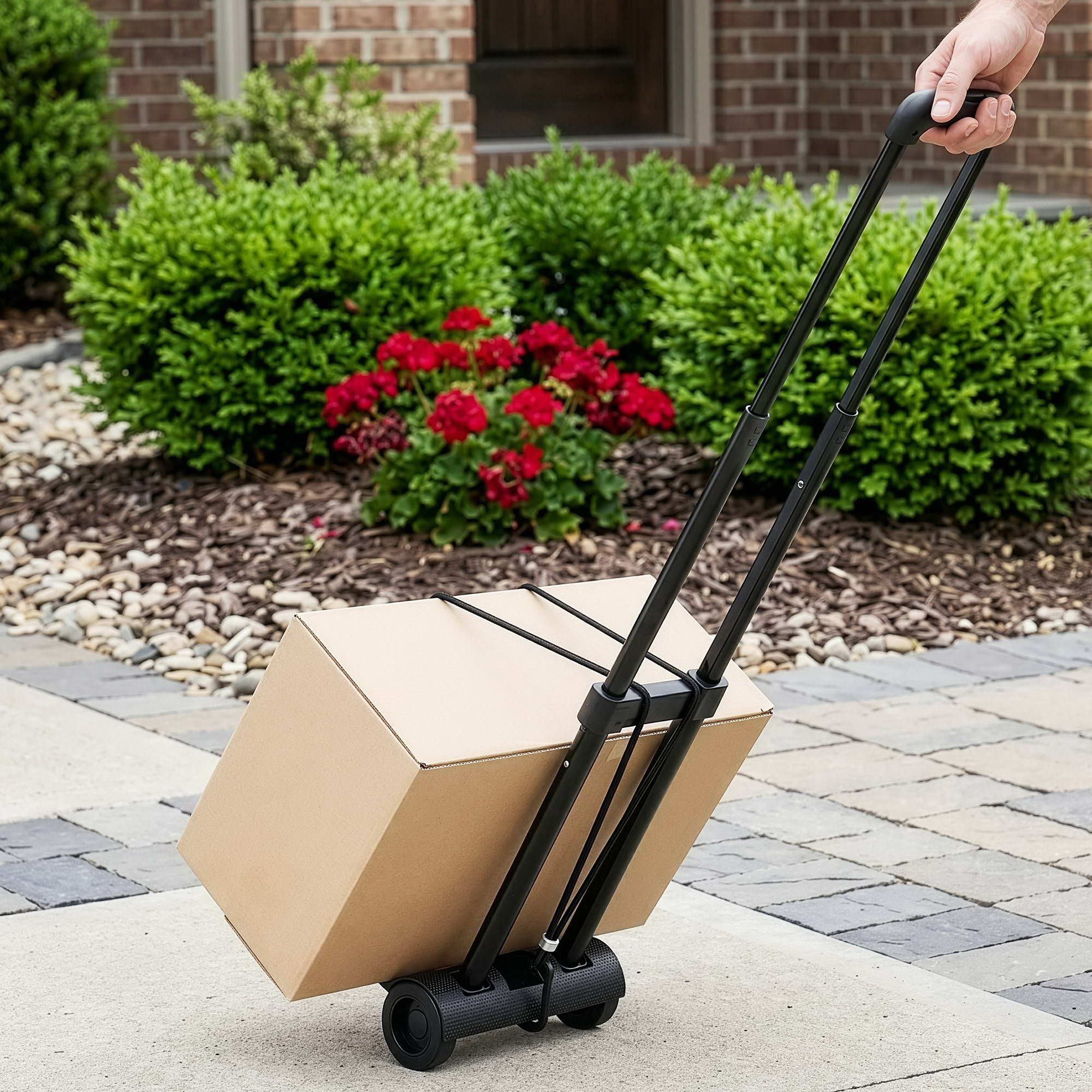 Folding Trolley Portable Hand Truck Lightweight Travel Luggage Black - Tools > Tools Storage > Utility Trolleys - Rivercity House & Home Co. (ABN 18 642 972 209) - Affordable Modern Furniture Australia