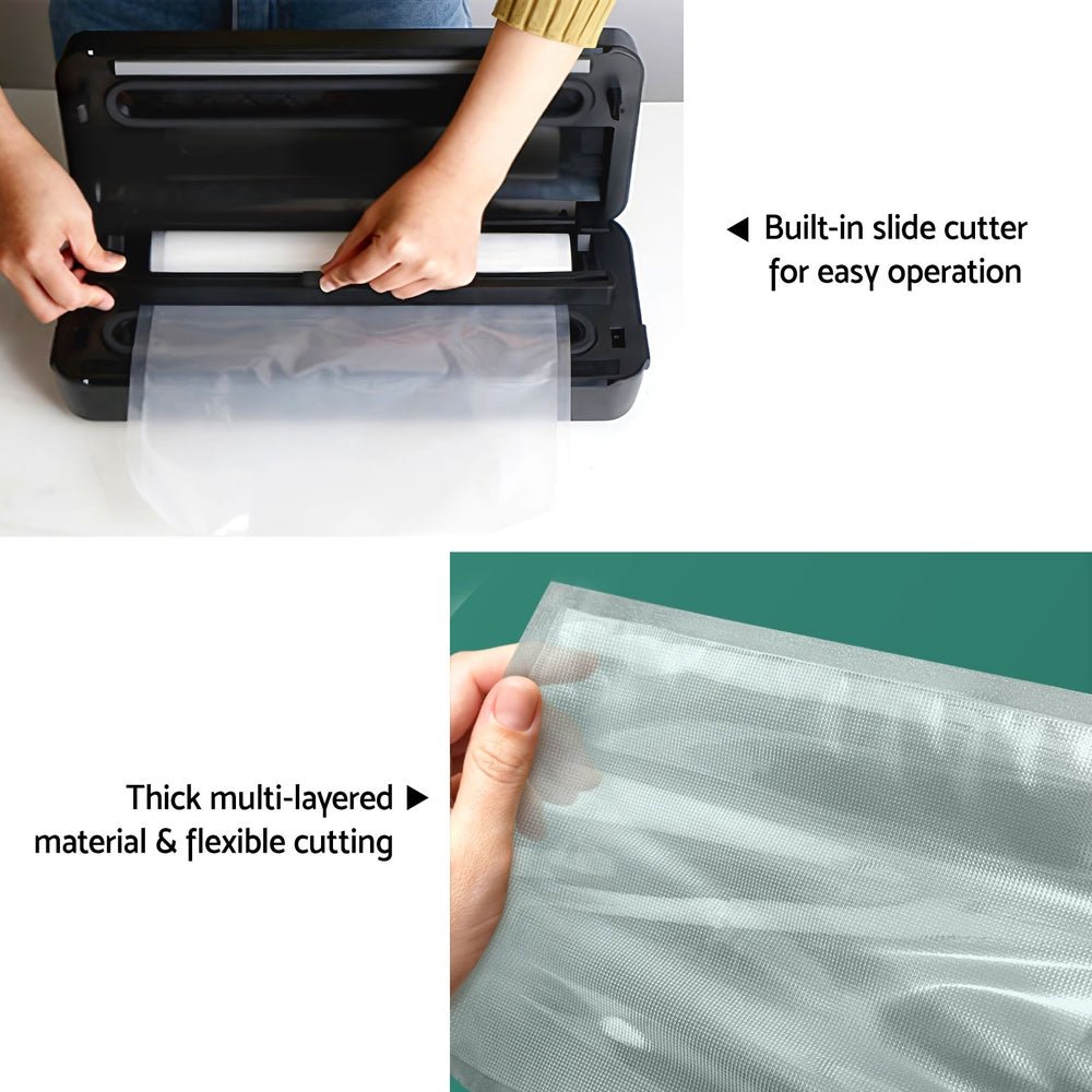 Food Vacuum Sealer Machine Auto Seal Cutter 5 Modes Storage Bags 28cm 6m 4 Rolls - Appliances > Kitchen Appliances - Rivercity House & Home Co. (ABN 18 642 972 209) - Affordable Modern Furniture Australia