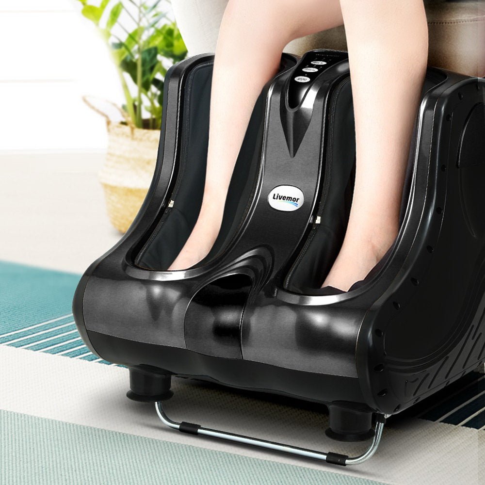 Foot Massager Massagers Shiatsu Electric Roller Ankle Calf Leg Kneading Black - Furniture > Bar Stools & Chairs > Massage Chairs - Rivercity House & Home Co. (ABN 18 642 972 209) - Affordable Modern Furniture Australia
