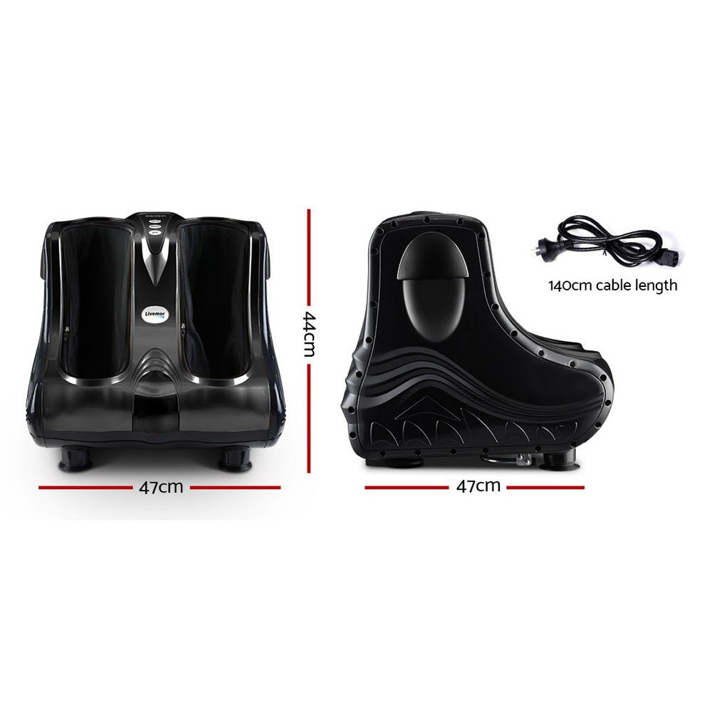 Foot Massager Massagers Shiatsu Electric Roller Ankle Calf Leg Kneading Black - Furniture > Bar Stools & Chairs > Massage Chairs - Rivercity House & Home Co. (ABN 18 642 972 209) - Affordable Modern Furniture Australia