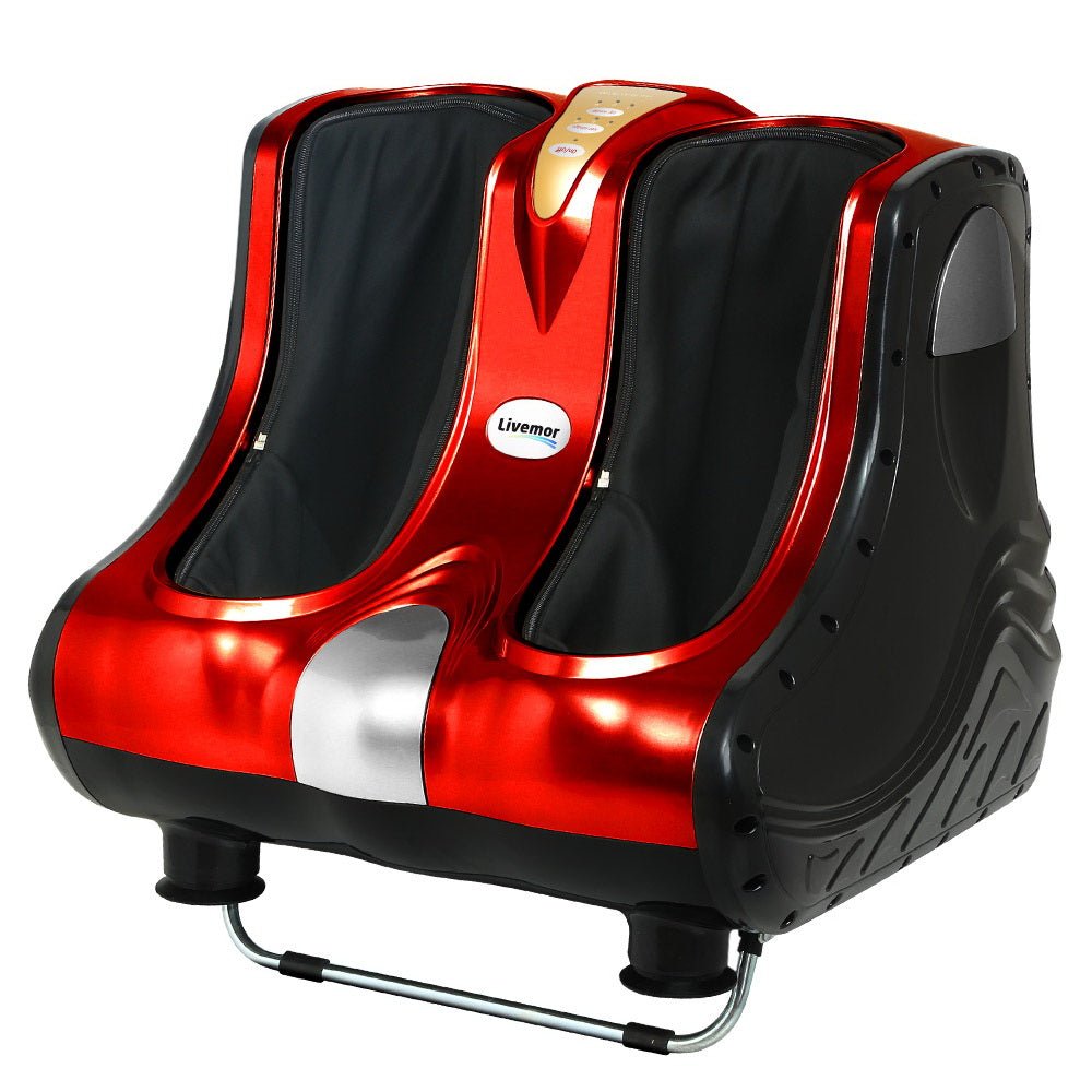 Foot Massager Massagers Shiatsu Electric Roller Ankle Calf Leg Kneading Red - Furniture > Bar Stools & Chairs > Massage Chairs - Rivercity House & Home Co. (ABN 18 642 972 209) - Affordable Modern Furniture Australia