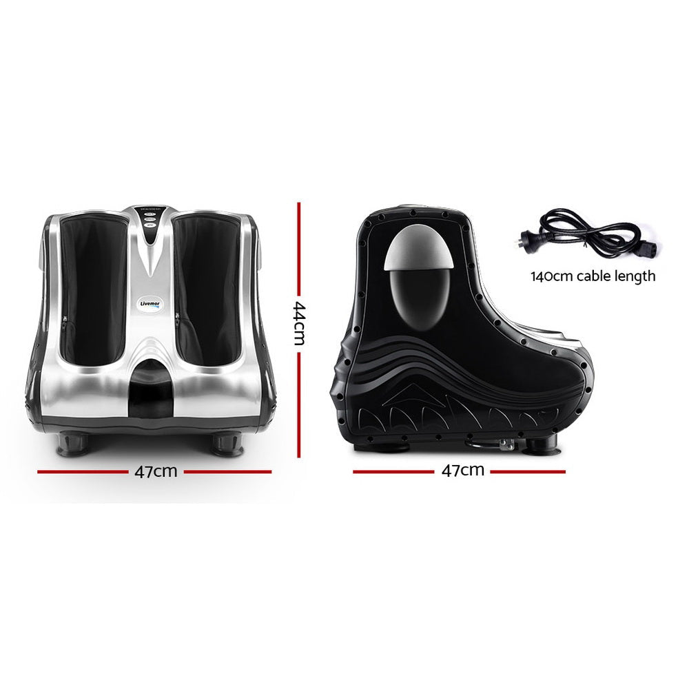 Foot Massager Massagers Shiatsu Electric Roller Ankle Calf Leg Kneading Silver - Furniture > Bar Stools & Chairs > Massage Chairs - Rivercity House & Home Co. (ABN 18 642 972 209) - Affordable Modern Furniture Australia