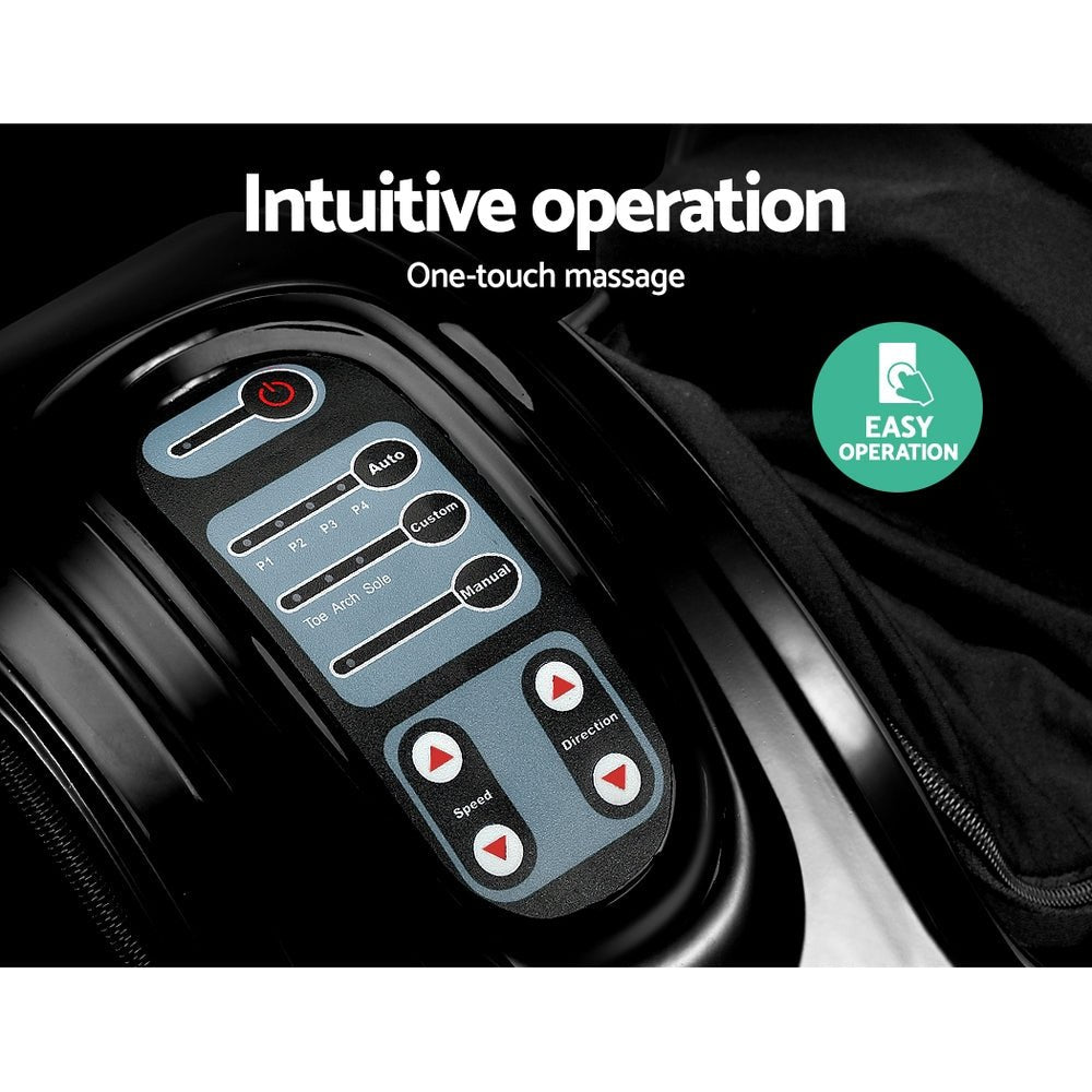 Foot Massager Shiatsu Massagers Electric Remote Roller Kneading Black - Furniture > Bar Stools & Chairs > Massage Chairs - Rivercity House & Home Co. (ABN 18 642 972 209) - Affordable Modern Furniture Australia
