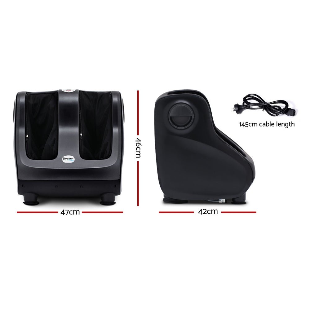 Foot Massager Shiatsu Massagers Electric Roller Calf Leg Kneading Black - Furniture > Bar Stools & Chairs > Massage Chairs - Rivercity House & Home Co. (ABN 18 642 972 209) - Affordable Modern Furniture Australia