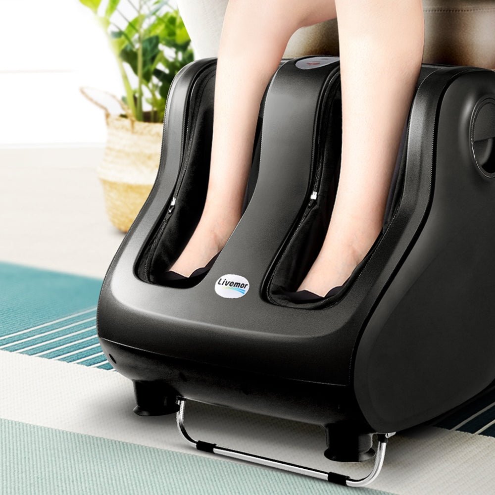 Foot Massager Shiatsu Massagers Electric Roller Calf Leg Kneading Black - Furniture > Bar Stools & Chairs > Massage Chairs - Rivercity House & Home Co. (ABN 18 642 972 209) - Affordable Modern Furniture Australia