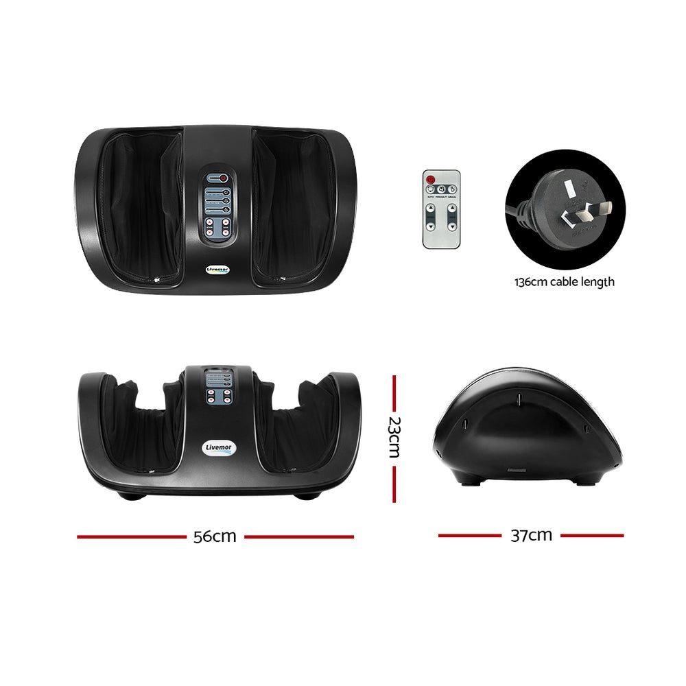 Foot Massager Shiatsu Massagers Electric Roller Kneading Leg Black - Furniture > Bar Stools & Chairs > Massage Chairs - Rivercity House & Home Co. (ABN 18 642 972 209) - Affordable Modern Furniture Australia