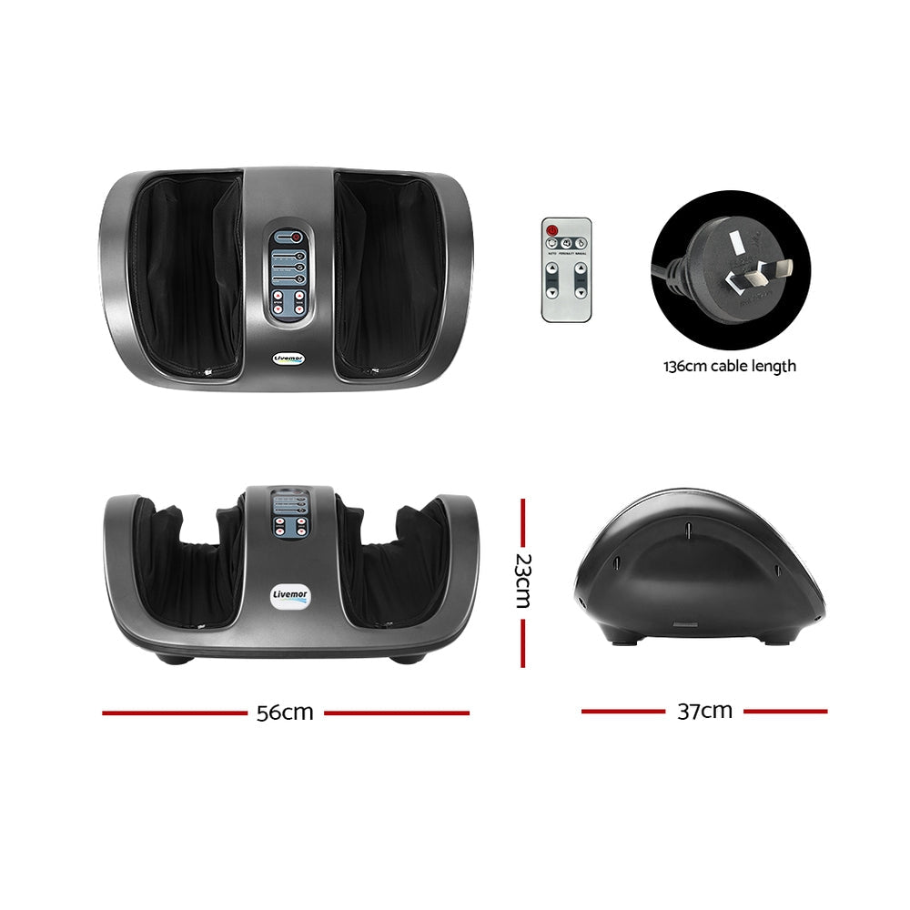 Foot Massager Shiatsu Massagers Electric Roller Kneading Leg Grey - Furniture > Bar Stools & Chairs > Massage Chairs - Rivercity House & Home Co. (ABN 18 642 972 209) - Affordable Modern Furniture Australia