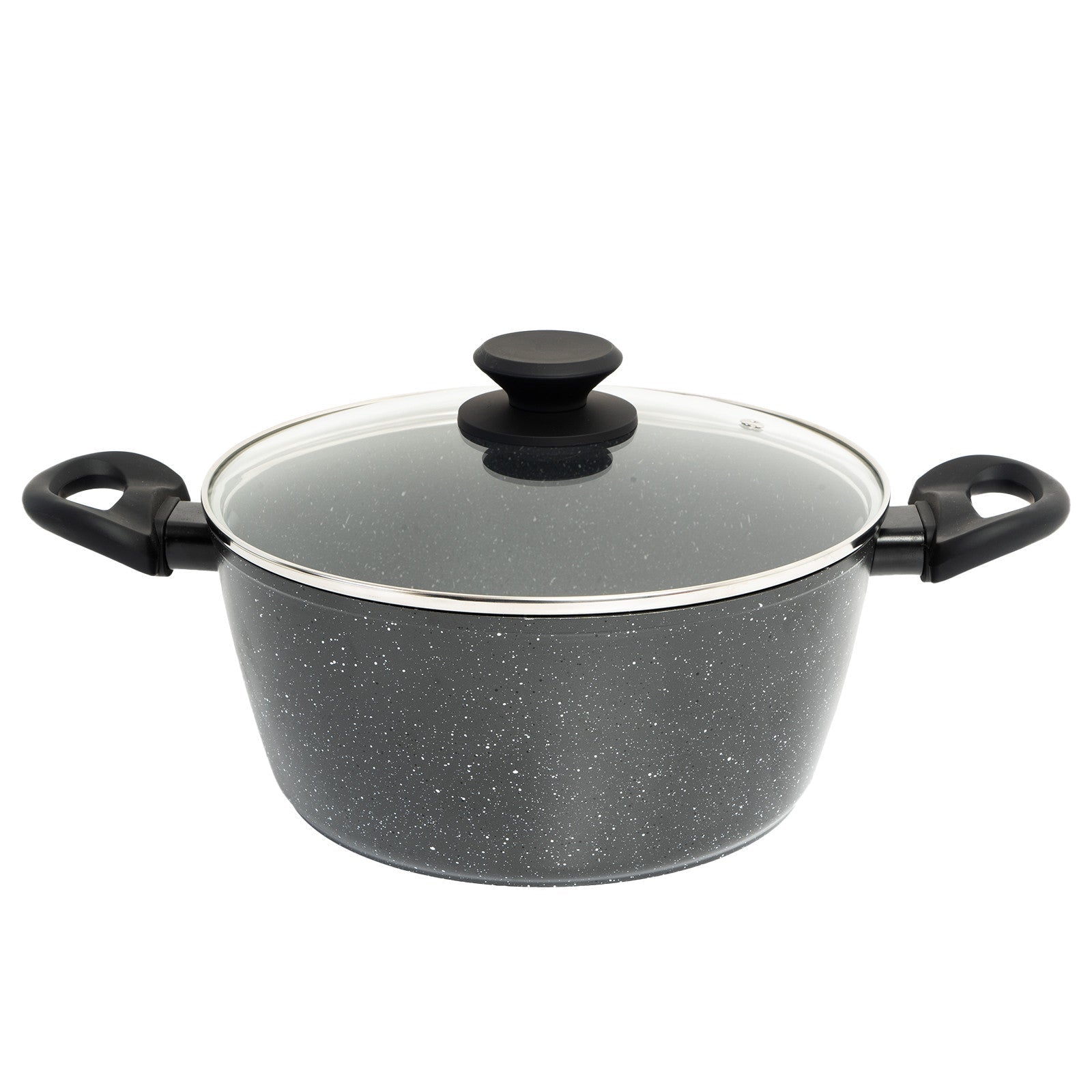 Forged Casserole With Lid Cookware Kitchen Black 24cm - Home & Garden > Kitchenware > Skillets & Frying Pans - Rivercity House & Home Co. (ABN 18 642 972 209) - Affordable Modern Furniture Australia