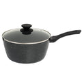 Forged 20cm Saucepan with Lid - Black