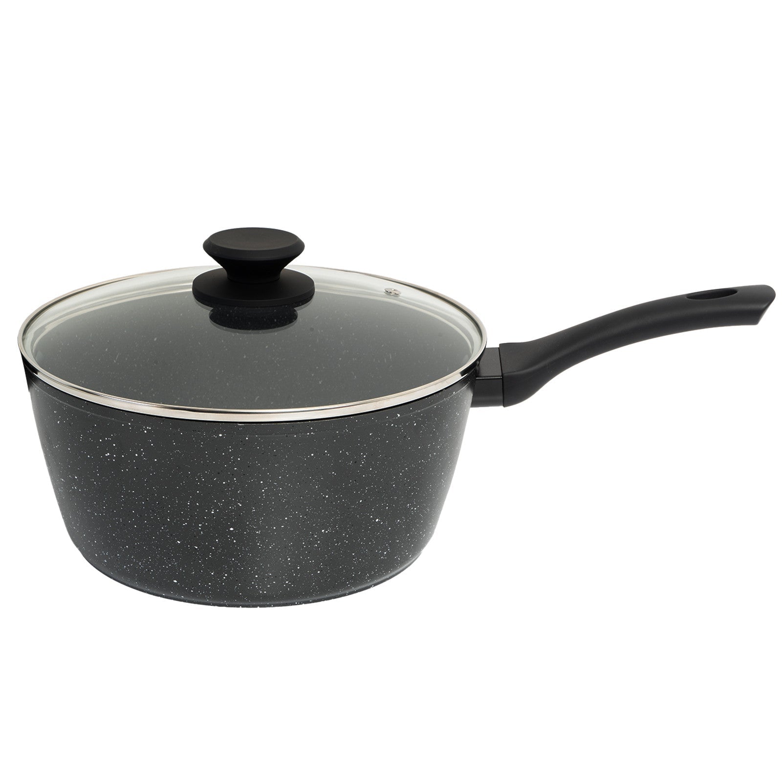 Forged Saucepan With Lid Cookware Kitchen Black 20cm - Home & Garden > Kitchenware > Skillets & Frying Pans - Rivercity House & Home Co. (ABN 18 642 972 209) - Affordable Modern Furniture Australia
