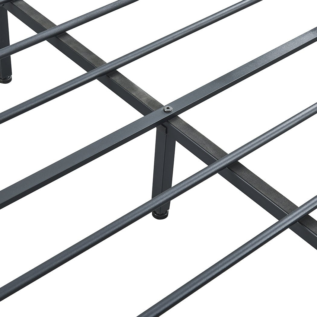 Foundry Industrial Double Bed Frame – Brown - Rivercity House & Home Co. (ABN 18 642 972 209) - Affordable Modern Furniture Australia