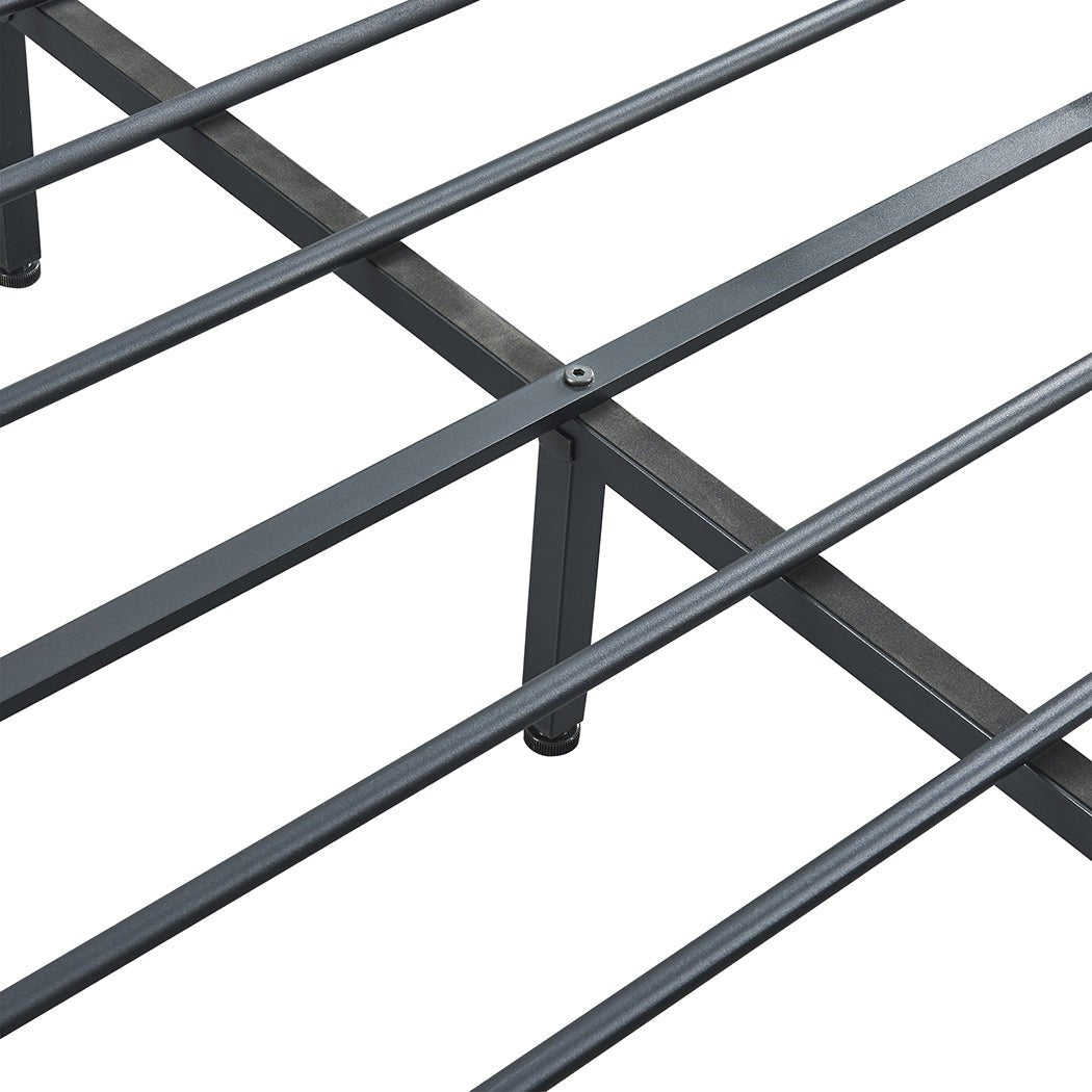 Foundry Industrial Queen Bed Frame – Brown - Rivercity House & Home Co. (ABN 18 642 972 209) - Affordable Modern Furniture Australia