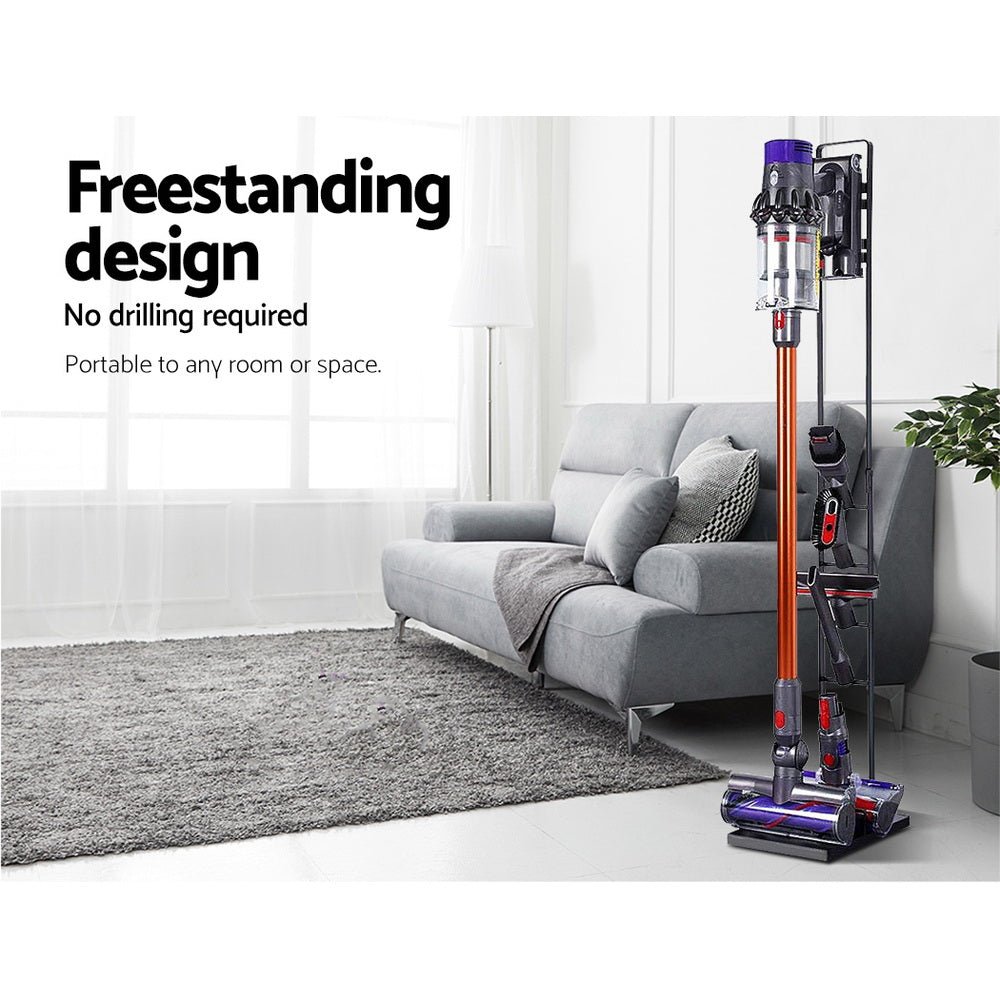 Freestanding Dyson Vacuum Cleaner Stand for V6 7 8 10 11 Black - Appliances > Vacuum Cleaners > Vacuum Cleaner Accessories - Rivercity House & Home Co. (ABN 18 642 972 209) - Affordable Modern Furniture Australia