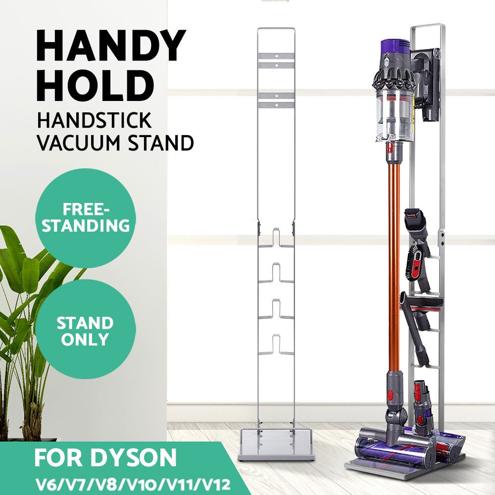 Freestanding Dyson Vacuum Cleaner Stand for V6 7 8 10 11 Silver - Appliances > Vacuum Cleaners > Vacuum Cleaner Accessories - Rivercity House & Home Co. (ABN 18 642 972 209) - Affordable Modern Furniture Australia