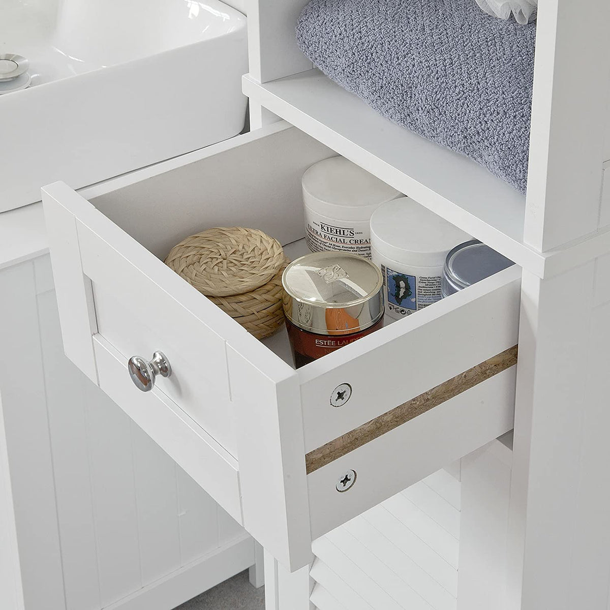 Freestanding Tall Bathroom Cabinet 170x32x30 cm - Furniture > Bedroom > Beds & Bed Frames - Rivercity House & Home Co. (ABN 18 642 972 209) - Affordable Modern Furniture Australia