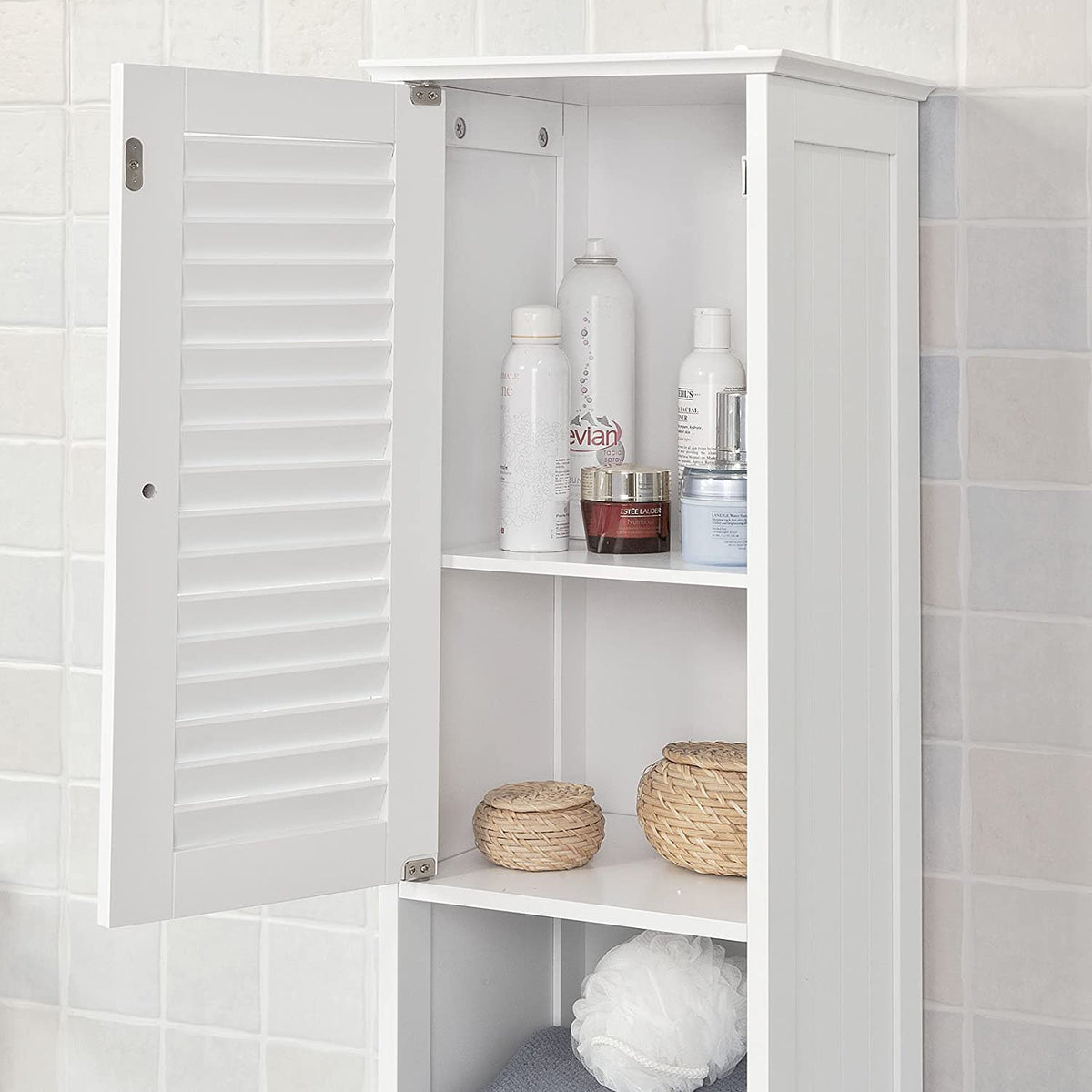 Freestanding Tall Bathroom Cabinet 170x32x30 cm - Furniture > Bedroom > Beds & Bed Frames - Rivercity House & Home Co. (ABN 18 642 972 209) - Affordable Modern Furniture Australia