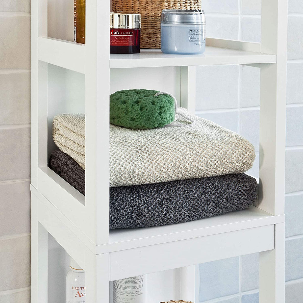 Freestanding Tall Cabinet with Shelves and Drawers - Engineered Wood - Home & Garden > Storage > Clothing & Wardrobe Storage - Rivercity House & Home Co. (ABN 18 642 972 209) - Affordable Modern Furniture Australia