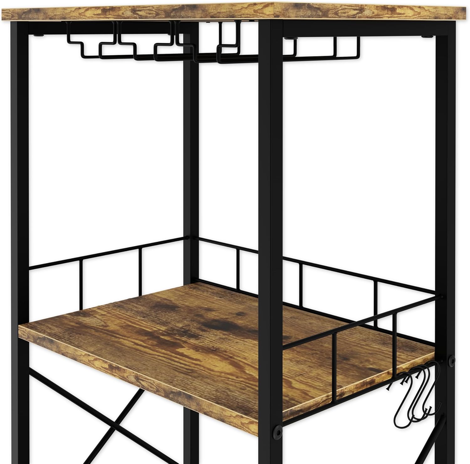 Freestanding Wine Rack for 20 Bottles with Wood Countertop and Sturdy Metal Frame - Furniture > Dining > Wine Racks - Rivercity House & Home Co. (ABN 18 642 972 209) - Affordable Modern Furniture Australia