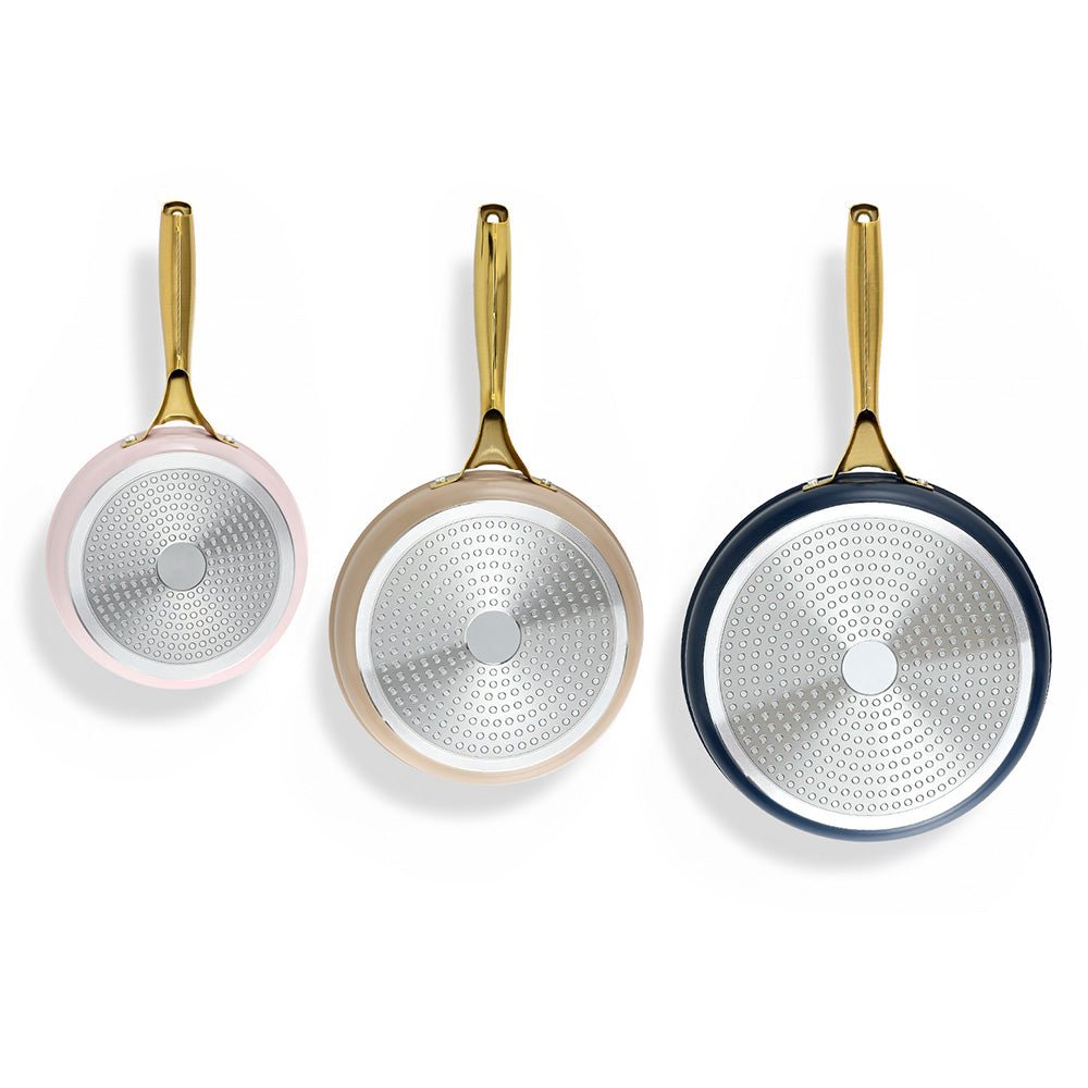 Frying Pan 3PCS Shades Frypan Set Ceramic Coating Multi Colour - Home & Garden > Kitchenware > Skillets & Frying Pans - Rivercity House & Home Co. (ABN 18 642 972 209) - Affordable Modern Furniture Australia