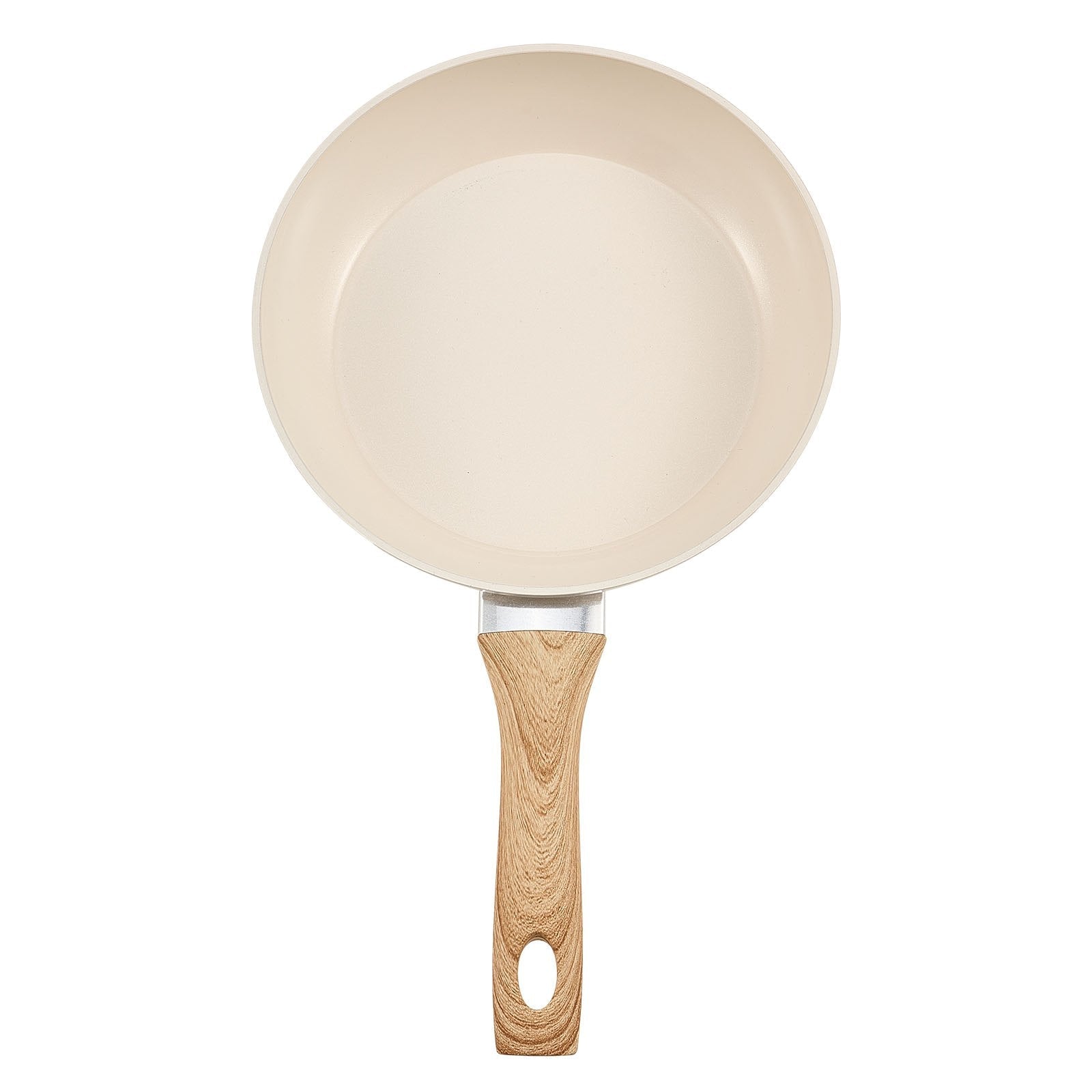 Frying Pan Skillet, Aluminum Egg Fry Pans, 3 Pcs (200, 240, 280 mm), Nonsitck Ceramic Heavy - Duty Skillets with Heat - Resistant Handle, Chef's Kitchen Cookware for Gas, Electric, Induction, Beige - Home & Garden > Kitchenware > Skillets & Frying Pans - Rivercity House & Home Co. (ABN 18 642 972 209) - Affordable Modern Furniture Australia
