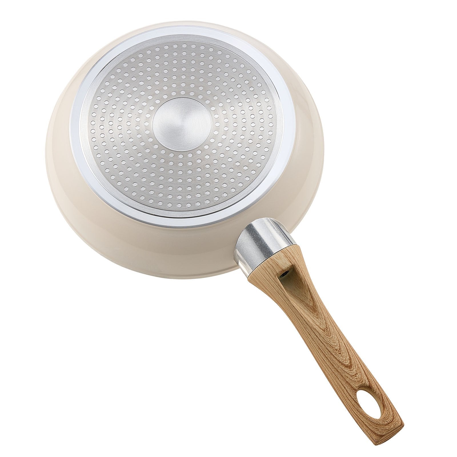 Frying Pan Skillet, Aluminum Egg Fry Pans, 3 Pcs (200, 240, 280 mm), Nonsitck Ceramic Heavy - Duty Skillets with Heat - Resistant Handle, Chef's Kitchen Cookware for Gas, Electric, Induction, Beige - Home & Garden > Kitchenware > Skillets & Frying Pans - Rivercity House & Home Co. (ABN 18 642 972 209) - Affordable Modern Furniture Australia