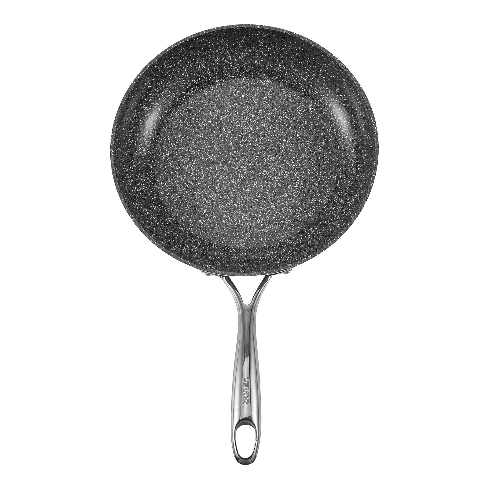 Frying Pan Skillet, Aluminum Egg Fry Pans, 3 Piece (200, 270, 300 mm), Nonsitck Ceramic Heavy - Duty Skillets with Heat - Resistant Handle, Chef's Cookware, for Oven, Gas, Electric, Induction, Grey - Home & Garden > Kitchenware > Skillets & Frying Pans - Rivercity House & Home Co. (ABN 18 642 972 209) - Affordable Modern Furniture Australia