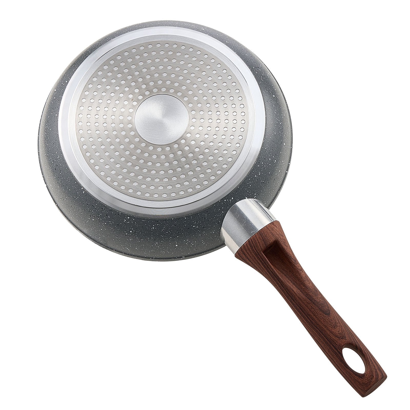 Frying Pan Skillet, Aluminum Egg Fry Pans, 3 Piece Set (250, 280, 325 mm), Nonsitck Heavy - Duty Skillets with Heat - Resistant Handle, Chef's Kitchen Cookware, for Gas, Electric, Induction, Grey - Home & Garden > Kitchenware > Skillets & Frying Pans - Rivercity House & Home Co. (ABN 18 642 972 209) - Affordable Modern Furniture Australia