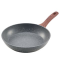 3-Piece Aluminum Frying Pan Skillet Set 250-280-325mm Nonstick with Heat-Resistant Handle - Grey