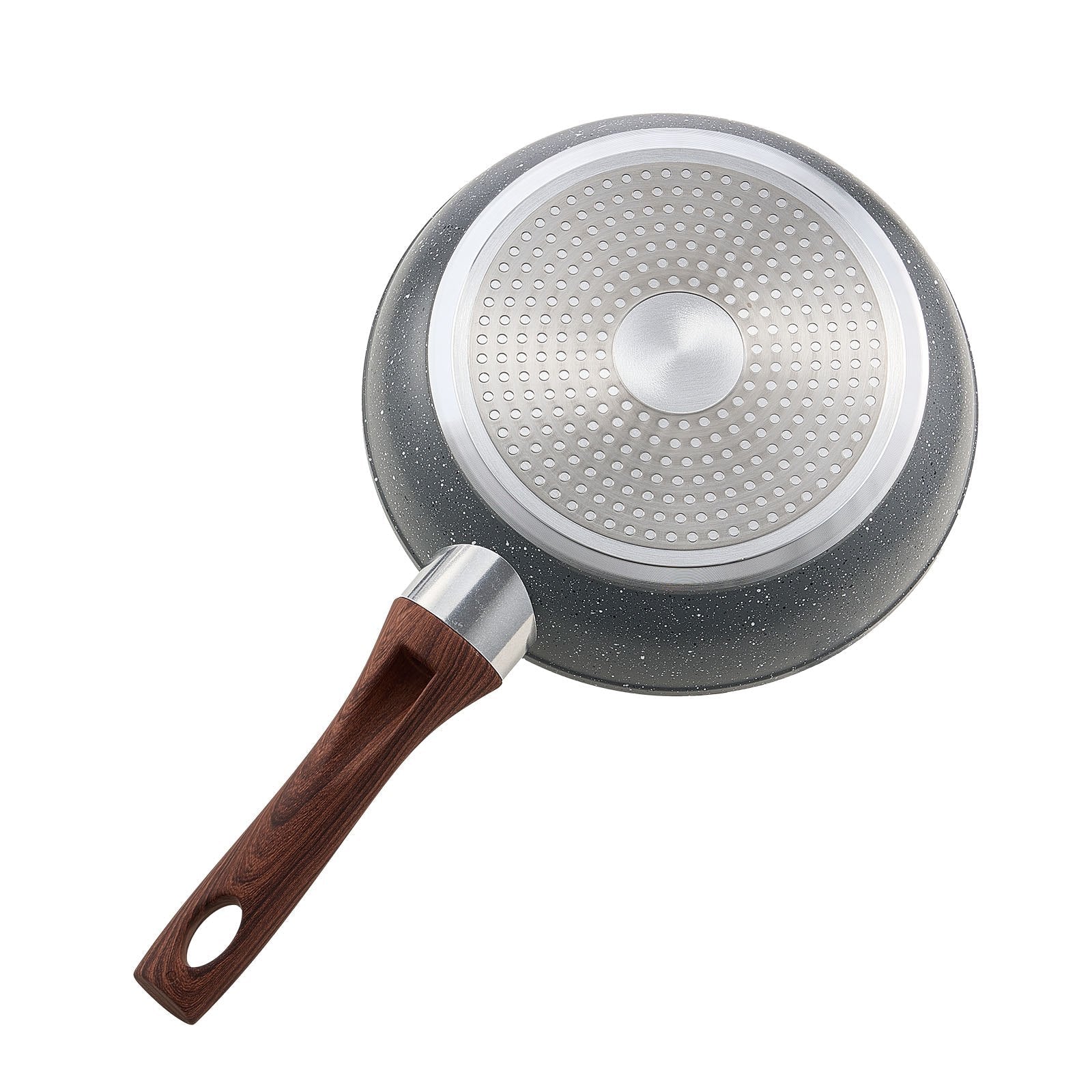 Frying Pan Skillet, Aluminum Egg Fry Pans, 3 Piece Set (250, 280, 325 mm), Nonsitck Heavy - Duty Skillets with Heat - Resistant Handle, Chef's Kitchen Cookware, for Gas, Electric, Induction, Grey - Home & Garden > Kitchenware > Skillets & Frying Pans - Rivercity House & Home Co. (ABN 18 642 972 209) - Affordable Modern Furniture Australia