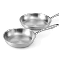 5-Star Chef Stainless Steel Uncoated Frypan Set 25/30cm - Silver